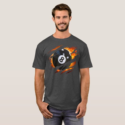 Billiards Man 8 Ball Pool s Pool League T-shirt (Voorkant volledig)
