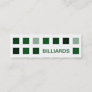 BILLIARDS (moskeesvierkantjes) Mini Visitekaartje