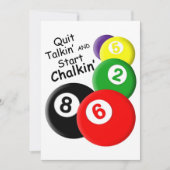 Billiards Party nodigt uit Kaart (Voorkant)