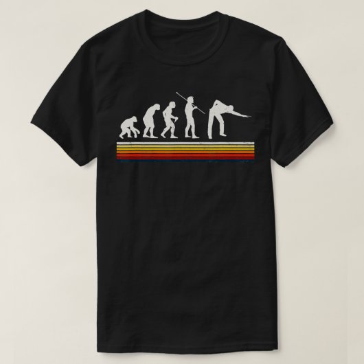 Billiards Player Evolution Pool Table Snooker Pyra T-shirt (Design voorkant)