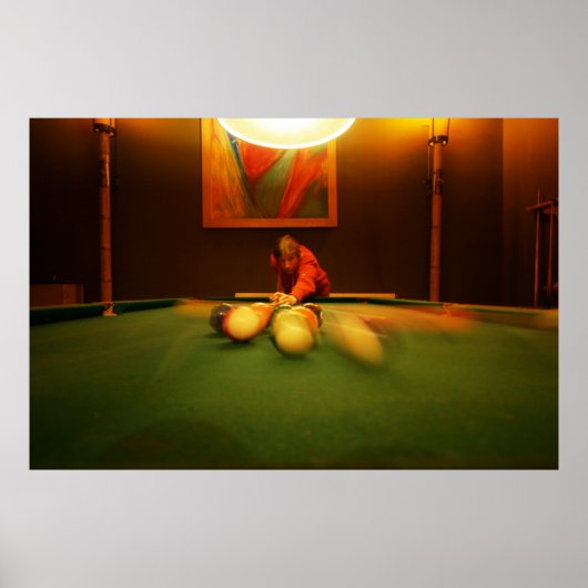 Billiards Player Perspectief Poster (Voorkant)