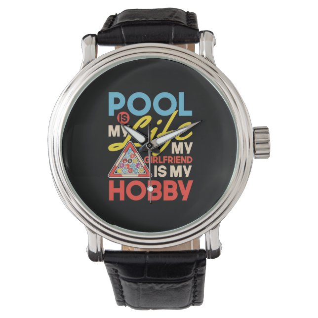 Billiards Player | Pool Billiards Is My Life Horloge (Voorkant)