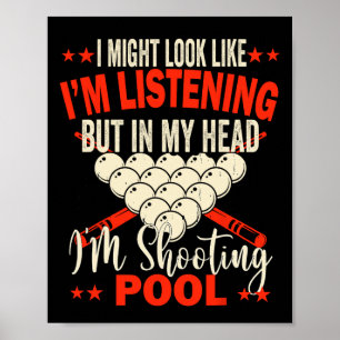 Billiards Player Pool Table Snooker Pyramid Billia Poster