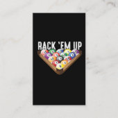 Billiards Player-rack met acht balkpool Visitekaartje (Voorkant)