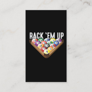 Billiards Player-rack met acht balkpool Visitekaartje