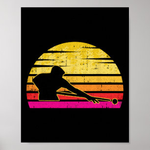 Billiards Player Retro  Sportpoel Snooker Poster