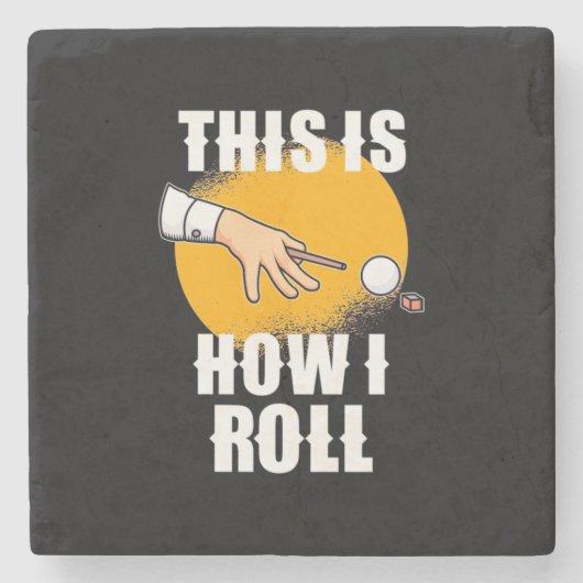 Billiards Player | This Is How Snooker Roll Stenen Onderzetter (Voorkant)