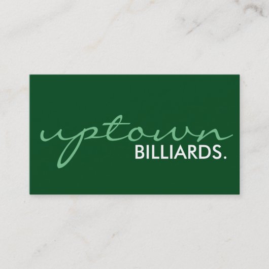 billiards plus locatie. (aanpasbare kleur) visitekaartje (Voorkant)