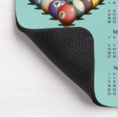 Billiards Pool 2026 Calendar Mousepad Muismat (Hoek)