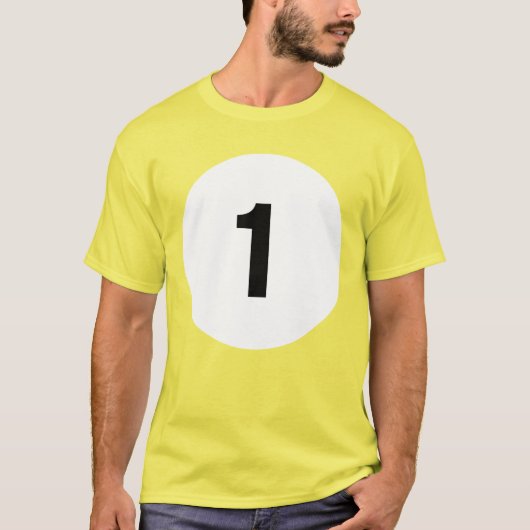 Billiards, pool, AC, Snooker Ball #1 T-shirt (Voorkant)