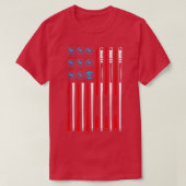 Billiards Pool American Flag T-shirt (Design voorkant)