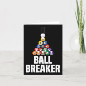 Billiards Pool Ball Breaker Funny Kaart (Voorkant)