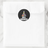 Billiards Pool Ball Breaker Funny Ronde Sticker (Tas)