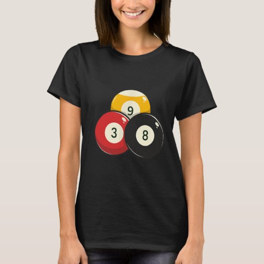 Billiards Pool Ball T-shirt (Voorkant)