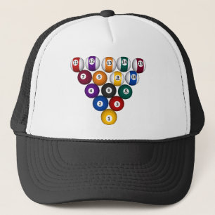 Billiards / Pool Balls - Aangepaste Trucker Hat Pet