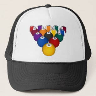 Billiards / Pool Balls - Aangepaste Trucker Hat Pet