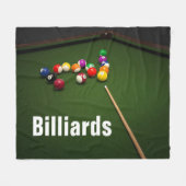 Billiards Pool Balls en Pool Table Fleece Blanket (Voorkant (Horizontaal))
