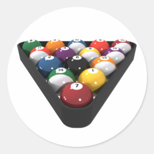 Billiards / Pool Balls gerold: Ronde Sticker