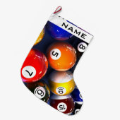 Billiards Pool Balls Kerstmis stoppen Grote Kerstsok (Voorkant (Hangend))