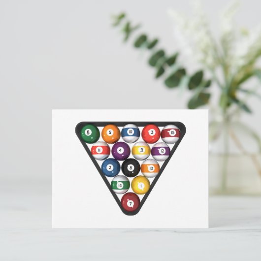 Billiards / Pool Balls Racken: Briefkaart (Staand voorkant)