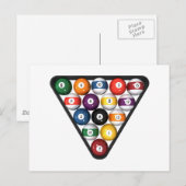 Billiards / Pool Balls Racken: Briefkaart (Voorkant / Achterkant)