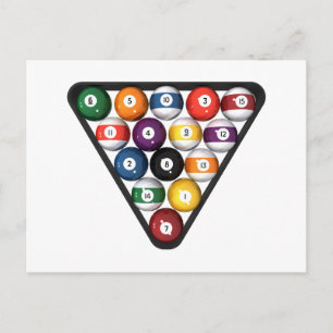 Billiards / Pool Balls Racken: Briefkaart