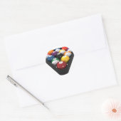 Billiards / Pool Balls Racken: Ronde Sticker (Envelop)