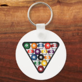 Billiards / Pool Balls Racken: Sleutelhanger (Voorkant)