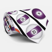Billiards / Pool Balls Vortex: Necktie / Stropdas (Opgerold)