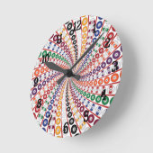 Billiards / Pool Balls: Wall Clock Ronde Klok (Hoek)