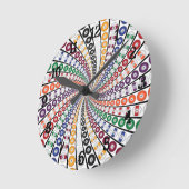 Billiards / Pool Balls: Wall Clock Ronde Klok (Hoek)