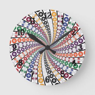 Billiards / Pool Balls: Wall Clock Ronde Klok