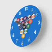 Billiards/Pool Balls: Wandklok (Hoek)
