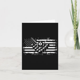 Billiards Pool Billiards American Flag Gift Kaart