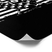 Billiards Pool Billiards American Flag Gift Poster (Hoek)