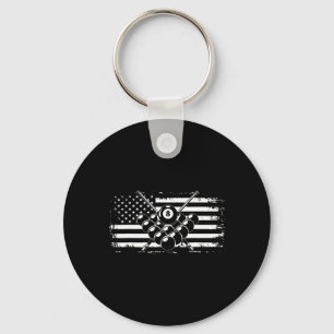 Billiards Pool Billiards American Flag Gift Sleutelhanger