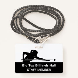 Billiards Pool Hall And Event Staff Member Budget Badge