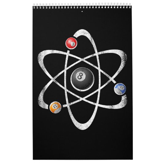 Billiards Pool Hall Sport Atom Science Kalender (Hoes)