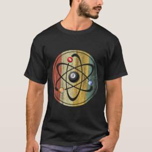 Billiards Pool Hall Sport Atom Science Ret T-shirt