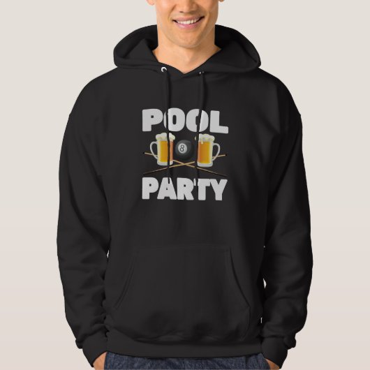 Billiards  Pool Party  Snooker Player  Beer  Bar P Hoodie (Voorkant)