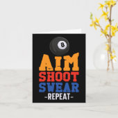 Billiards Pool Player Ball 8 Ball Aim Shoo Kaart (Gele Bloem)