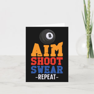 Billiards Pool Player Ball 8 Ball Aim Shoo Kaart