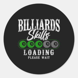 Billiards Pool Player Ball 8 Ball  Billiard Ronde Sticker