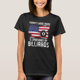 Billiards Pool Player Ball Flag 8 Ball Tod T-shirt