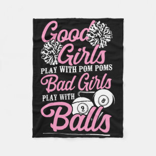 Billiards Pool Player Ball Girl Good Girls Play Wi Fleece Deken