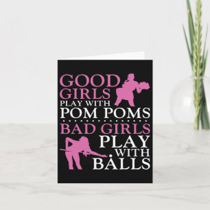 Billiards Pool Player Ball Girl Good Girls Play Wi Kaart
