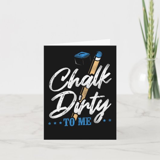 Billiards Pool Player Ball Pun Chalk Dirty Kaart (Voorkant)