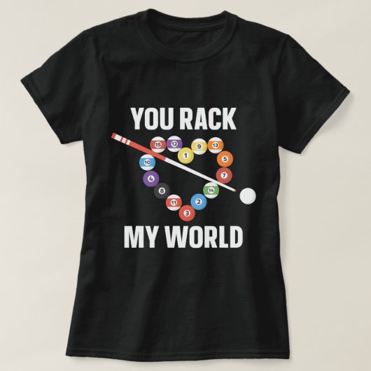 Billiards Pool Player Ball Pun Chalk Dirty T-shirt (Design voorkant)