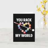 Billiards Pool Player Ball Pun Heart Valentijns Da Kaart (Gele Bloem)