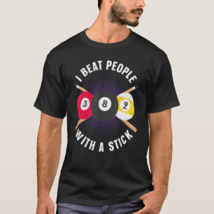 Billiards Pool Player Ball Pun I slaan mensen met T-shirt